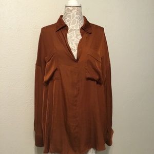 free people CUTE oversized slinky shirt